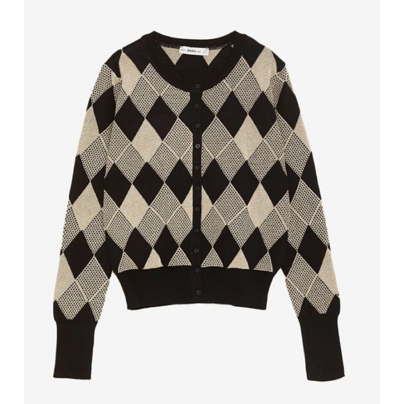 Zara Sweaters - Zara argyle cardigan